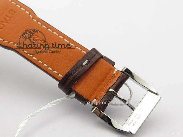 MIROTIME 0113 Youthful 2016 Pilot Chrono SS IW377719 ZF Best Edition On Brown Leather Strap A 7291